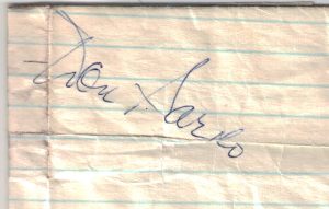 Don Pardo autograph obtained in 1973 or 1974